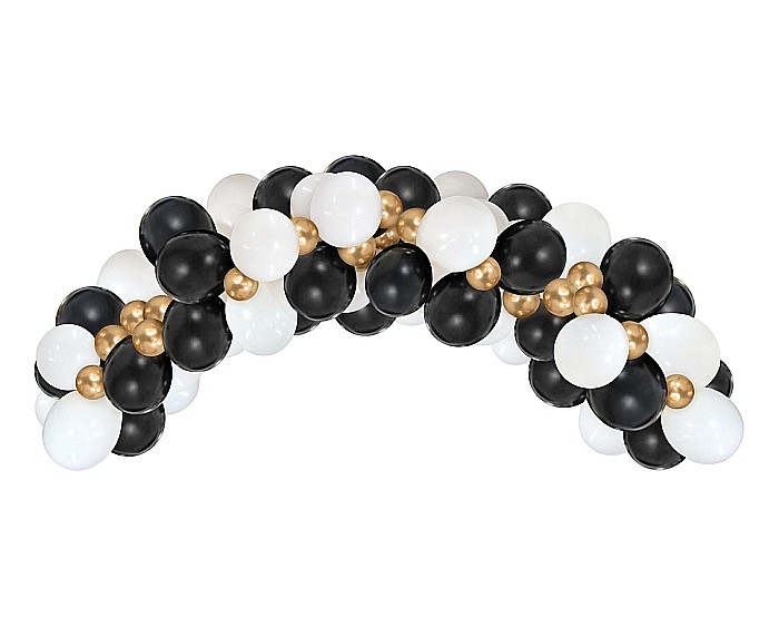 GOD GHIRLANDA DIN BALOANE B&C white, gold and black, 70 pcs GB-ZC70 [1]