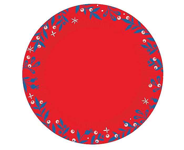 GOD FARFURII CARTON Let It Snow, red, 18cm 6/set PG-TLSC [1]