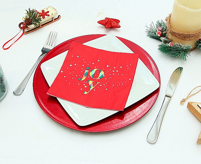 GOD SERVETELE 33*33CM 20/SET JOY ROSU PG-SJYC [2]