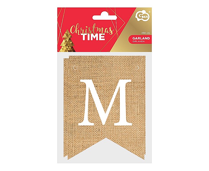 GOD GHIRLANDA DIN HARTIE Merry Christmas, 250cm 10*13cm PF-GPMC [2]