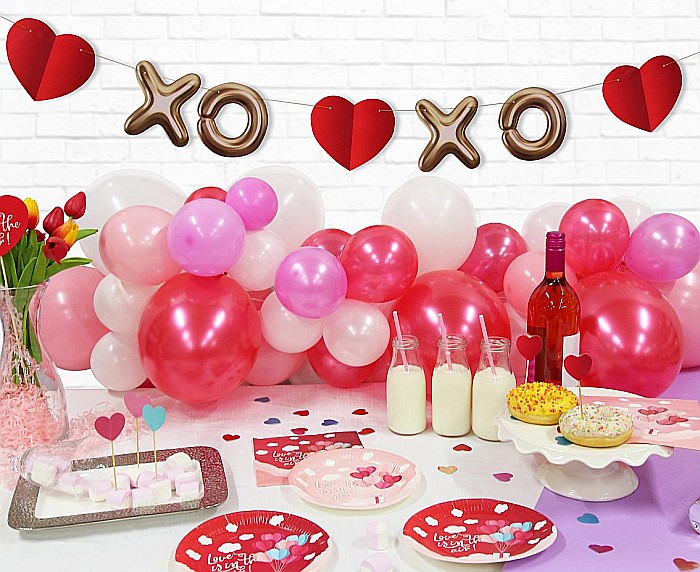 GOD GHIRLANDA DIN HARTIE XoXo, red-gold, 200cm RV-GPXO [3]