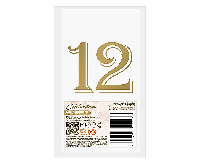 GOD NUMERE PENTRU MASA Celebrate, paper, 10*15cm 1-12 GP-NSCP [3]