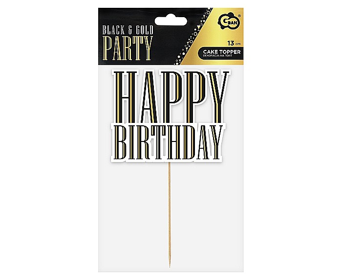 GOD DECORATIUNI PENTRU TORT B&C Happy Birthday, 13cm RV-DHBN [2]