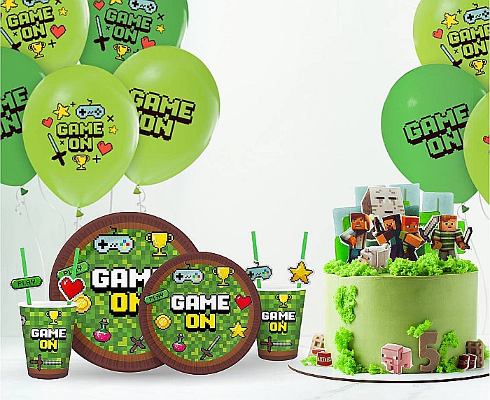 GOD BALOANE LATEX Balloons Game On, 30cm, green 5/set GZ-GAMO [2]