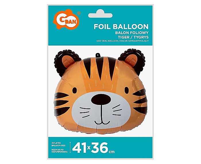 GOD BALON FOLIE ALUMINIU Tiger, 41x36cm, head BF-HTYG [3]