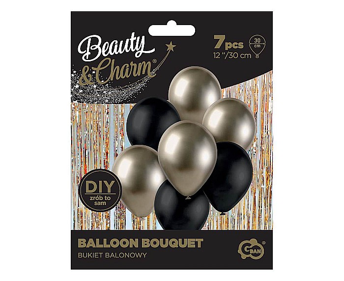 GOD BALOANE Balloon Bouquet B&C, prosseco-black, 30cm, 7/set BB-PRC7 [3]