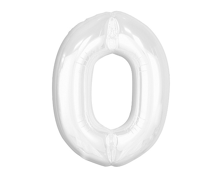 GOD BALON FOLIE ALUMINIU B&C Number 0, white, 92cm CH-B9B0 [1]