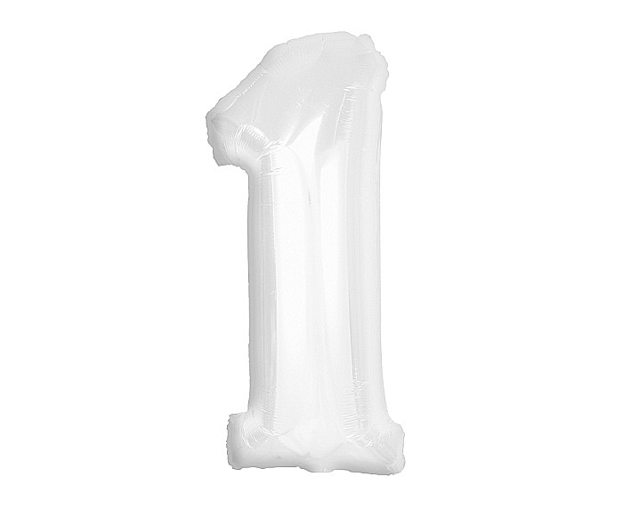 GOD BALON FOLIE ALUMINIU B&C Number 1, white, 92cm CH-B9B1 [1]