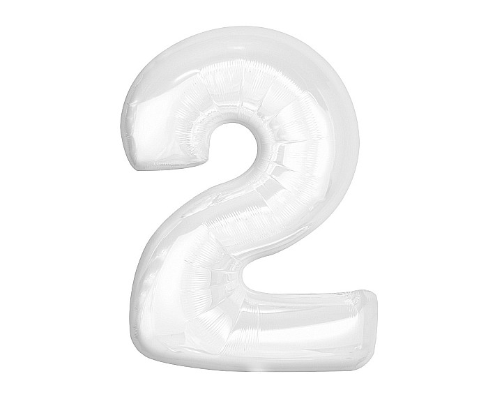 GOD BALON FOLIE ALUMINIU B&C Number 2, white, 92cm CH-B9B2 [1]