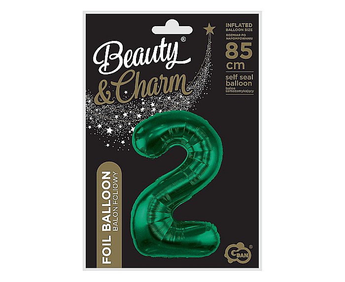 GOD BALON FOLIE ALUMINIU Number 2, bottle green, 85cm CH-B8B2 [2]