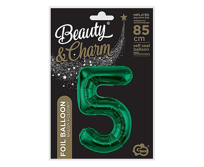 GOD BALON FOLIE ALUMINIU Number 5, bottle green, 85cm CH-B8B5 [2]