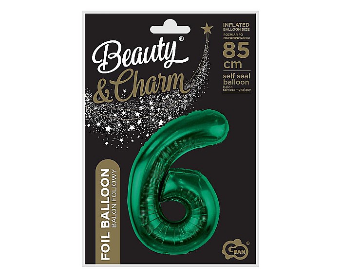 GOD BALON FOLIE ALUMINIU Number 6, bottle green, 85cm CH-B8B6 [2]