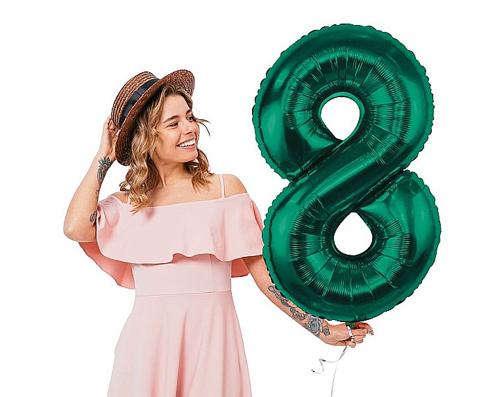 GOD BALON FOLIE ALUMINIU Number 8, bottle green, 85cm CH-B8B8 [2]