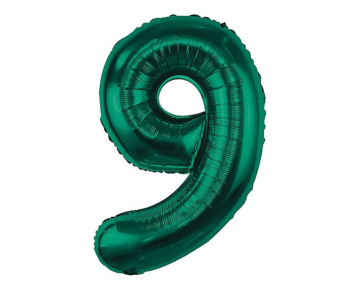 GOD BALON FOLIE ALUMINIU Number 9, bottle green, 85cm CH-B8B9 [1]