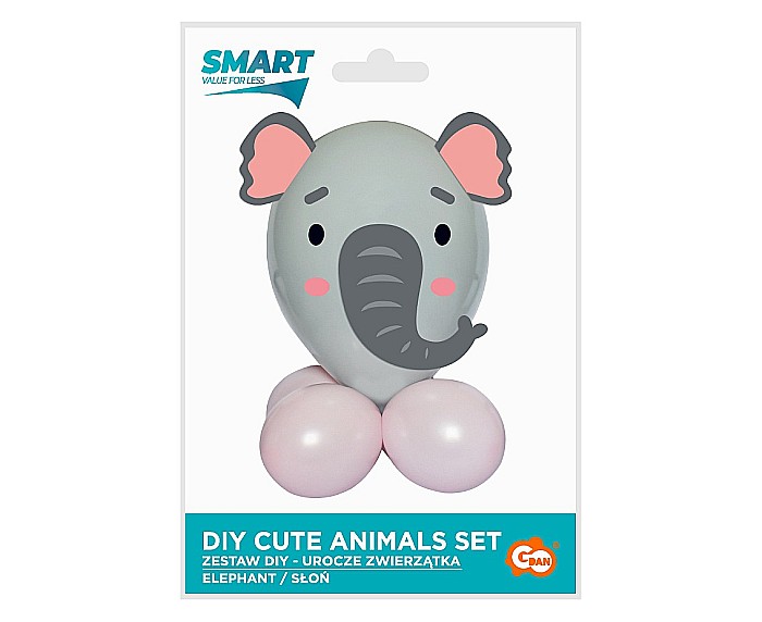 GOD SET BALON SMART Cute Animals - Elephant, 13-30cm, 7pcs GZ-UZSL [3]