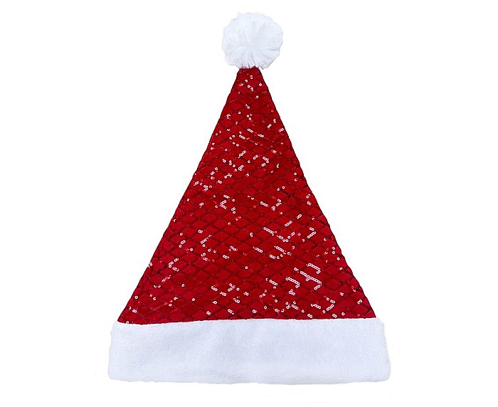 GOD CACIULA MOS CRACIUN 30*42CM PAIETE ROSII NW-CZAP [1]