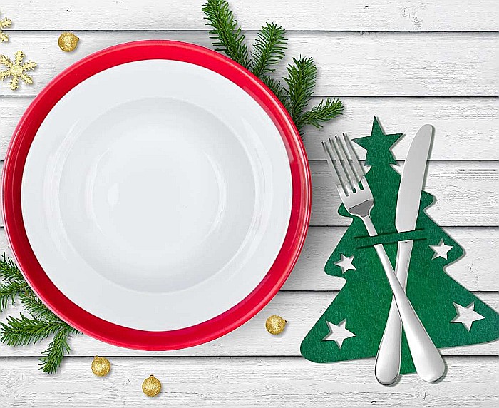 GOD SUPORT DIN POLIESTER PENTRU TACAMURI 16.5*20.5CM BRAD DE CRACIUN 4/SET NW-ETCH [2]