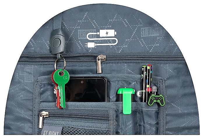 MA RUCSAC SCOLAR ST.RIGHT 4 COMPARTIMENTE BP-07 MOON SURFACE 667190 [6]