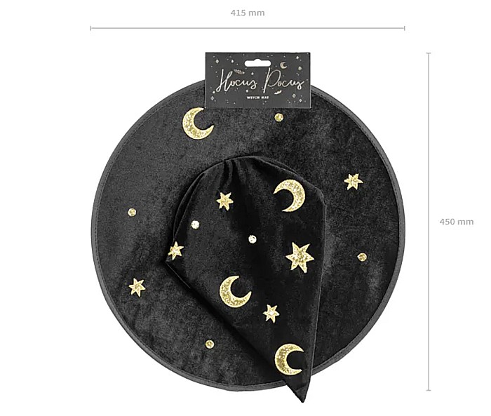 PD PALARIE VRAJITOARE Witch's hat, 19*42*32cm, black CWH2-010 [8]