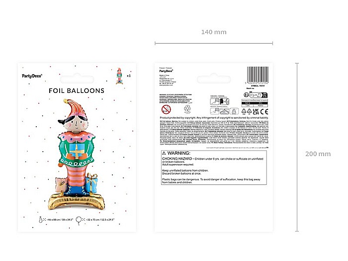 PD BALON FOLIE DE ALUMINIU Elf, 46x88 cm, mix FB161 [8]