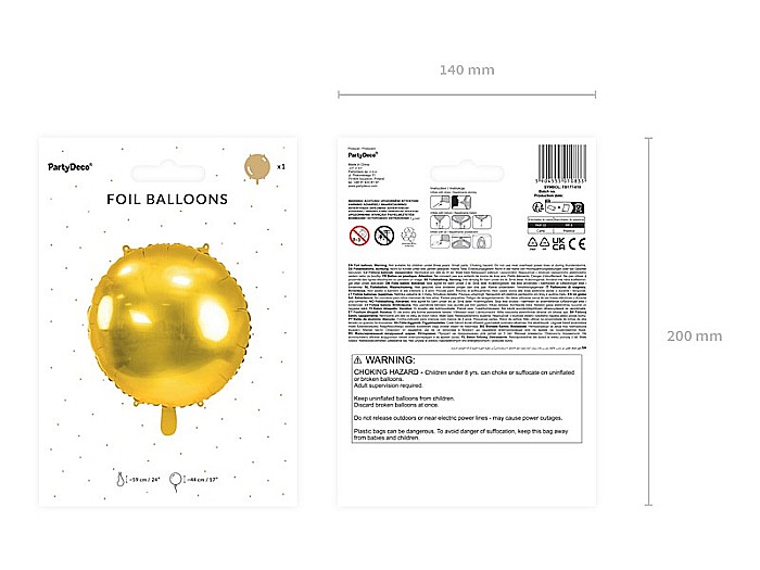 PD BALON FOLIE DE ALUMINIU 59 cm, gold FB177-019 [6]