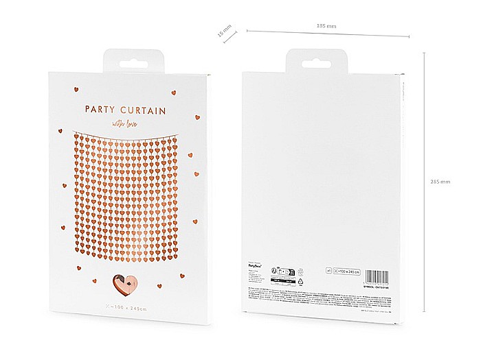 PD GHIRLANDA Hearts, rose gold, 100x245cm GNT5-019R [3]