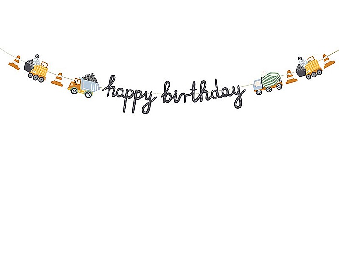 PD BANNER Happy Birthday Construction vehicles, 2m, mix GRL104 [2]