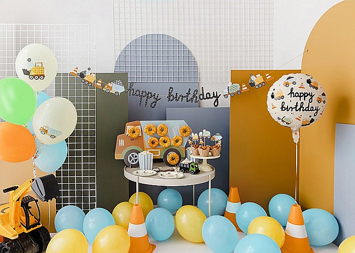 PD BANNER Happy Birthday Construction vehicles, 2m, mix GRL104 [3]