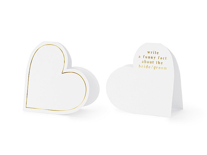 PD CARTI VIZITA MASA Place Cards Hearts, white, 15.7 x 22 cm 10/SET WS7 [2]