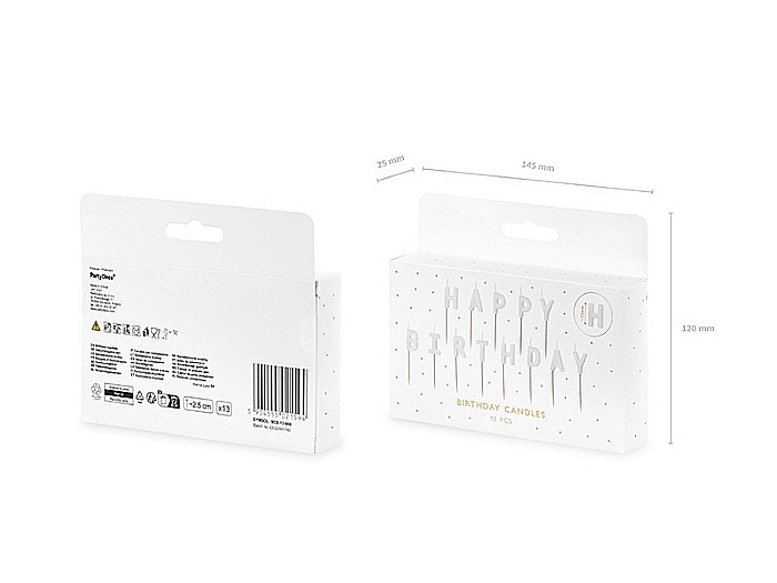 PD LUMANARI TORT Happy Birthday, white, 2.5cm 13 litere SCS-13-008 [5]