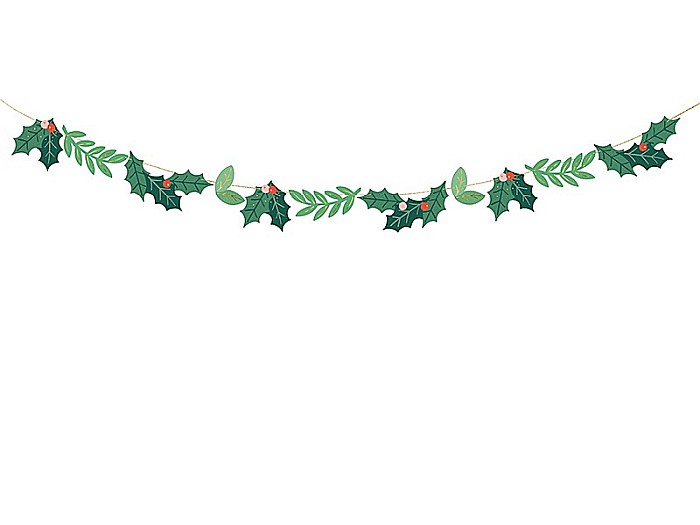 PD GHIRLANDA HARTIE Christmas, Mistletoe mix, 2m GL31 [1]