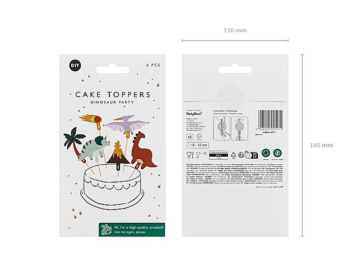PD DECORATIUNI PENTRU TORT Dinosaurs, 8-12cm, mix 6/set KPT71 [4]