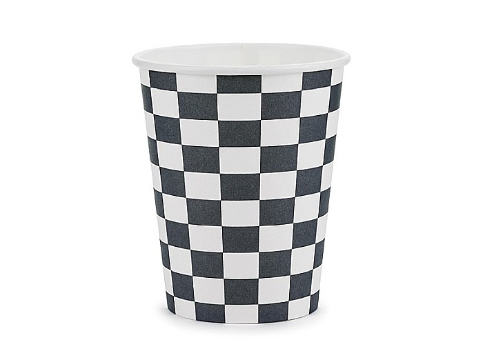 PD PAHARE CARTON Checkered Flag, 220ml, mix 6/set KPP74-EU3 [1]