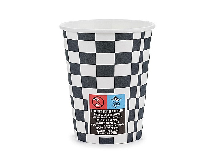 PD PAHARE CARTON Checkered Flag, 220ml, mix 6/set KPP74-EU3 [2]