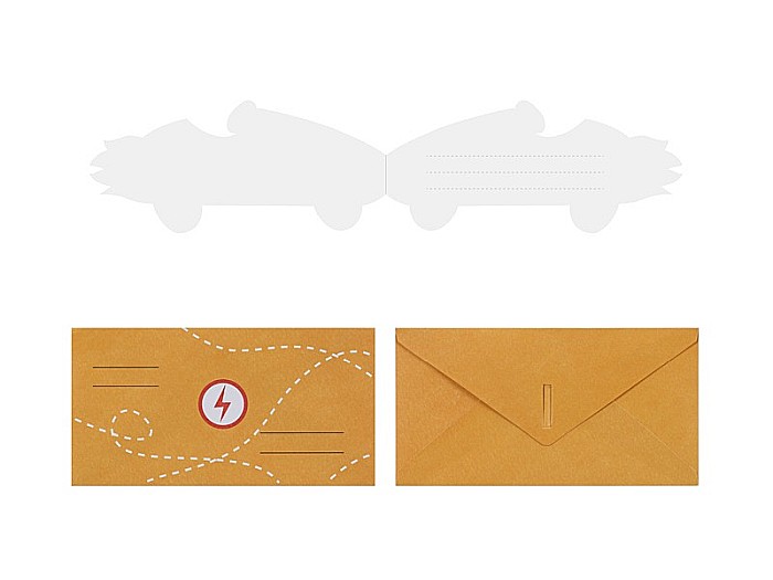 PD INVITATII PARTY MASINA + PLIC 6/SET ZPP3 [2]