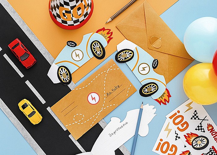 PD INVITATII PARTY MASINA + PLIC 6/SET ZPP3 [3]