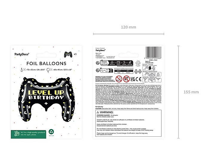 PD BALON FOLIE ALUMINIU Gamepad, 75x52cm, mix FB225 [4]