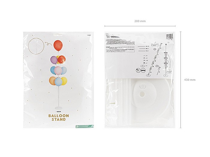 PD SUPORT DIN PLASTIC PENTRU BALOANE 160CM TRANSPARENT STB1 [3]