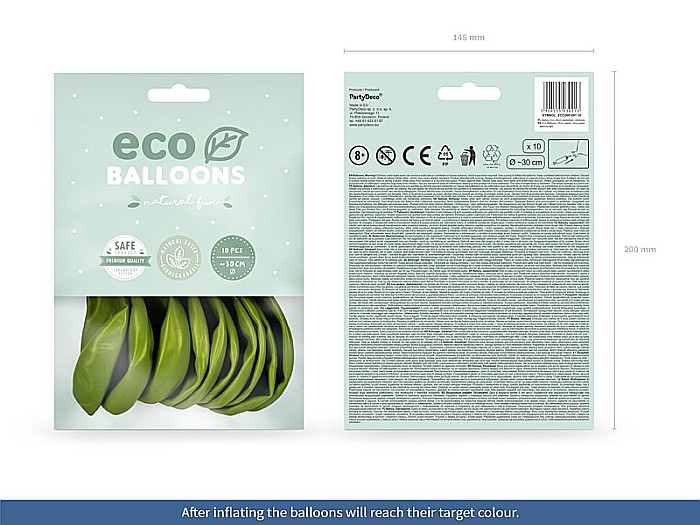 PD BALOANE Eco Balloons 26cm, pastel, olive green, 10/set ECO26P-097-10 [6]