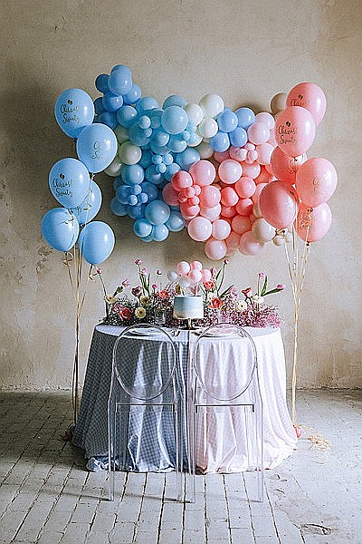 PD DECORATIUNI PENTRU TORT Balloon cake topper, pink, 29cm KBT3-081 [5]