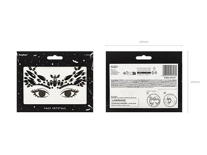 PD DECORATIUNE PARTY PENTRU FATA CRISTAL BLACK 14*8.5CM NDT4-010 [3]