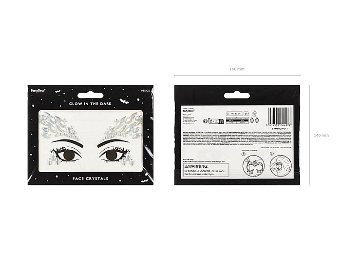 PD DECORATIUNE PARTY PENTRU FATA CRISTALE GLOW IN THE DARK 14*8.5CM NDT3 [3]