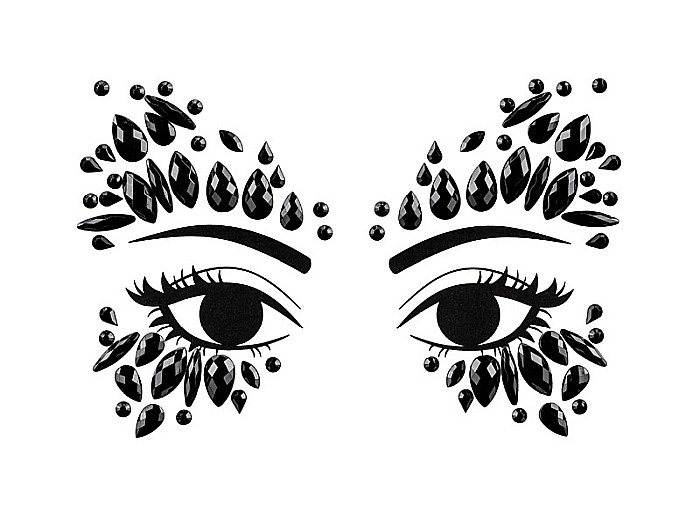 PD DECORATIUNE PARTY PENTRU FATA CRISTALE NEGRE 15*9CM NDT6-010 [1]