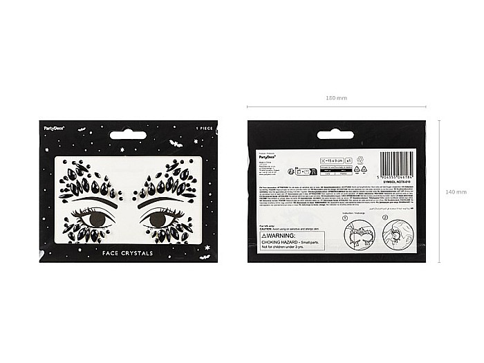 PD DECORATIUNE PARTY PENTRU FATA CRISTALE NEGRE 15*9CM NDT6-010 [3]