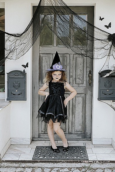 PD PALARIE VRAJITOARE CU FUNDITA Witch Hat, 29cm, black CWH3 [3]