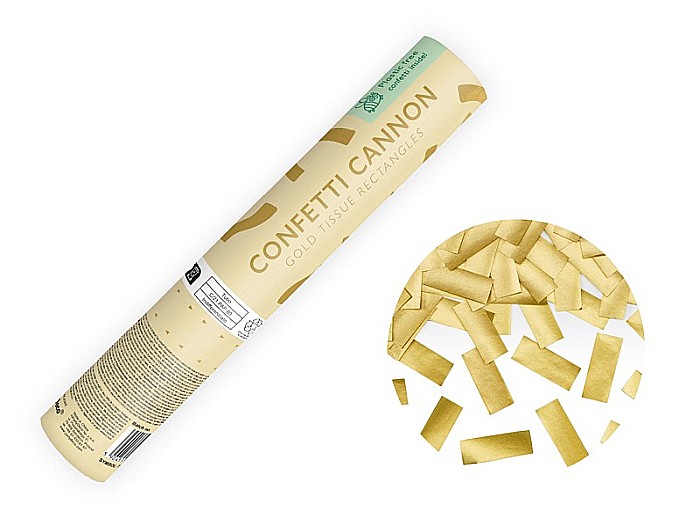 PD CONFETTI CANNON Gold streamers, tube shooter, 20cm TUKB20-019 [1]
