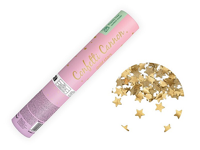 PD CONFETTI CANNON Golden stars, 20cm TUKSU20-019 [1]
