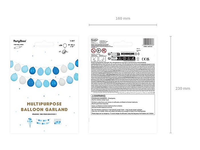 PD GHIRLANDA DIN BALOANE 3 in 1, blue, 25m, 20/SET GBN19-001 [2]