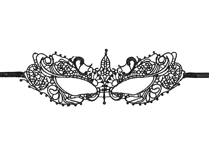 PD MASCA, Carnival mask lace, pattern 1, black 7.3 x 20cm MAS11-010 [1]