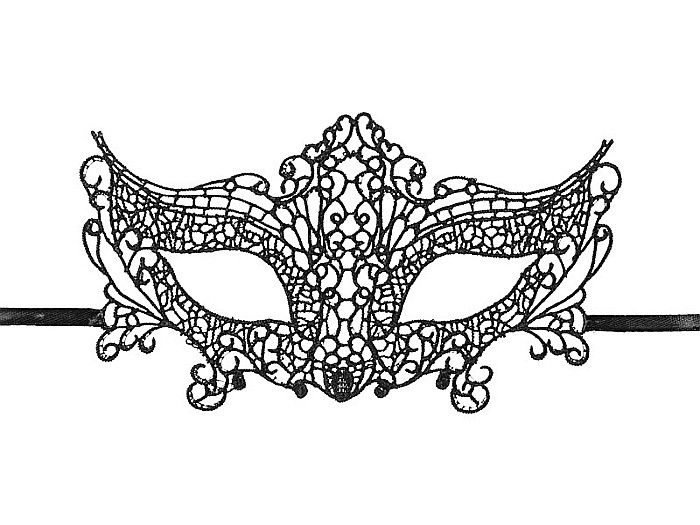 PD MASCA, Carnival mask lace, pattern 3, black 11 x 20cm MAS13-010 [1]